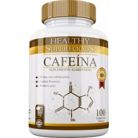 Cafeína Anhidra Premium - 100 Servicios, 100 Tabletas, 200mg, Sabor Natural