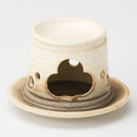 Yellow Glazed Tea Incense Burner Length [12.5 x 8.8 cm 310 g] [Tea Incense Burner] | Restaurants, Ryokan, Japanese Tableware, Restaurants, Stylish, Tableware, Commercial Use