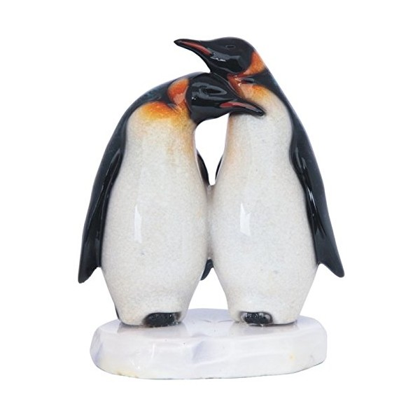 StealStreet SS-G-54392 Penguin Couple Decorative Figurine, 6.5", White/Black