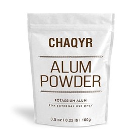 Chaqyr Alum Granules, Potassium Alum Mineral Salt, Granulated Form, 3.5 oz, for Deodorant, Leather Tanning, Foot Soak, External Use