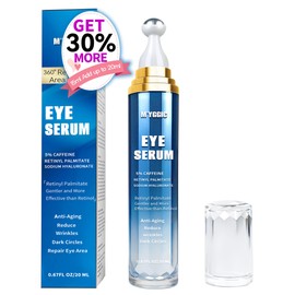 Caffeine Eye Cream for Dark Circles, Pro-Retinol Eye Serum Anti Aging to Reduce Wrinkles & Puffiness & Fine Lines, Under Eye Bags 360° Rolling Massage, 0.67 fl oz / 20 mL