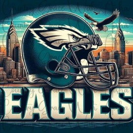 Handmade 20oz Skinny Tumbler Sublimation Transfer Eagles Football Ready To Press