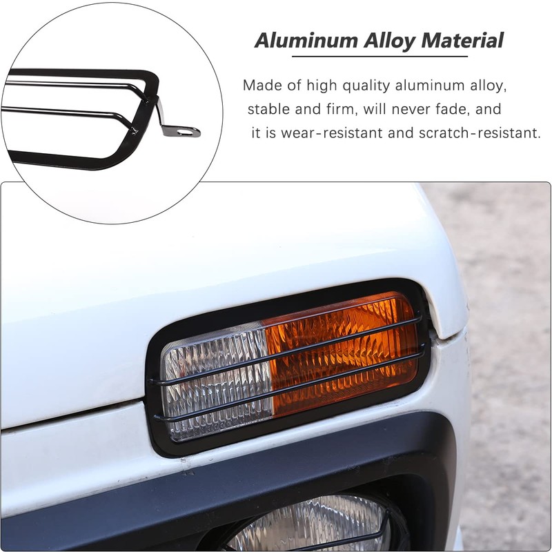 2 x Aluminum Alloy Front Fog Lamp Protector Frame Trim