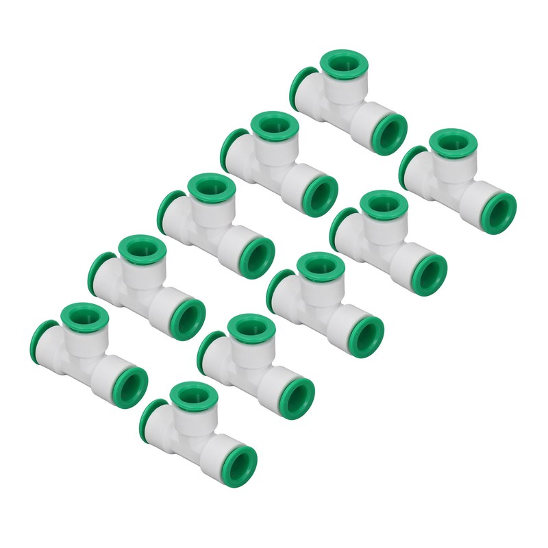 10Pcs Tee Connector 3 Way Quick Connect Push Water Pipe