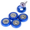 STATIIK 5 PC BLUE BILLET ALUMINUM FENDER/BUMPER WASHER/BOLT ENGINE BAY