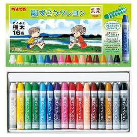 Pentel PTCGP1-16 Zuko Crayons, Clear Label Springs, 16 Colors, 5 Count