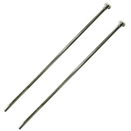 Westbrass D124-2-05 3/8" x 20" Brass Flat Head Toilet Riser Supply Line, Polished Nickel (2-Pack)