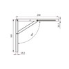NAJDER Folding Console Shelf Brackets 20 cm, Shelf Brackets, Shelf