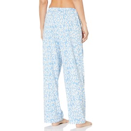 Hue Women's SleepWell Basic Printed Knit Performance Sleep Pajama Pant, Made with Temperature Regulating Technology, Bella Blue-Animal Shadow, Large