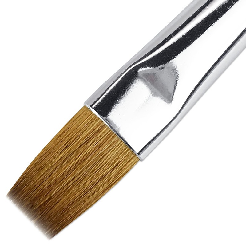 Fuji Kolinsky Sable Brush (Short Flat Shaped, Green Handle)