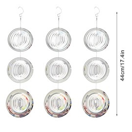 Bird Deterrent for Outdoors, Reflective 3D Stainless Steel Wind Chimes, Bird Deterrent Devices, Wind Chimes for Outdoor Hanging, for Outdoor, Indoor, Living Room, Window, Corridor, Yard Decoration