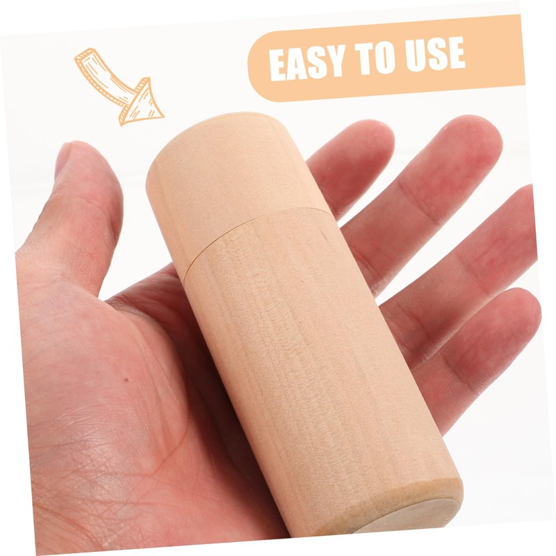 BUGUUYO Essential Oil Wooden Storage Box Round Single Bottle Case