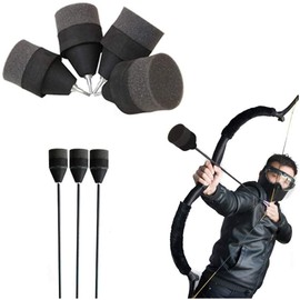 POFET 10pcs Sponge Foam Arrowheads Soft Safety Broadheads Tips for Archery Hunting Practice CS Game