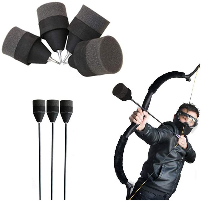 POFET 10pcs Sponge Foam Arrowheads Soft Safety Broadheads Tips for