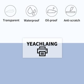 Yeachlaing 1" x 2" Transparent Thermal Label Stickers,Waterproof Thermal Printer Sticker Labels for Gift Wrapping, Self-Adhesive Name Price Tag DIY Custom Logo Design (500 pcs,Clear)