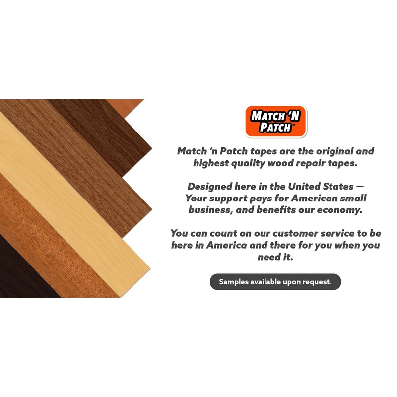 Match 'N Patch Realistic Wood Grain Repair Tape, Mahogany