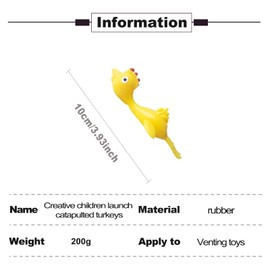 Pack of 30 Slingshot Chicken Stretches Flying Chicken Snips Toy Rubber Chicken Toy Novelty Catapult Chicken Funny Finger Stretchy Chicken for Office Pranks Toy Party Yellow