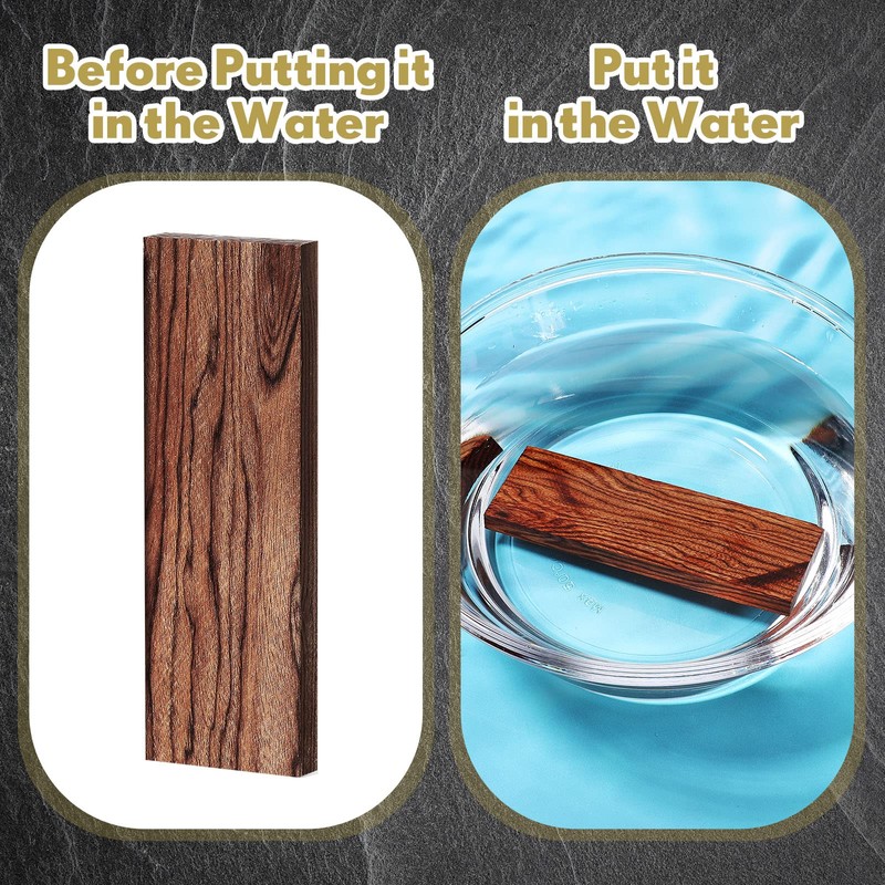 Riakrum 4 Pieces Ironwood Knife Handle Material Natural Wood Knife