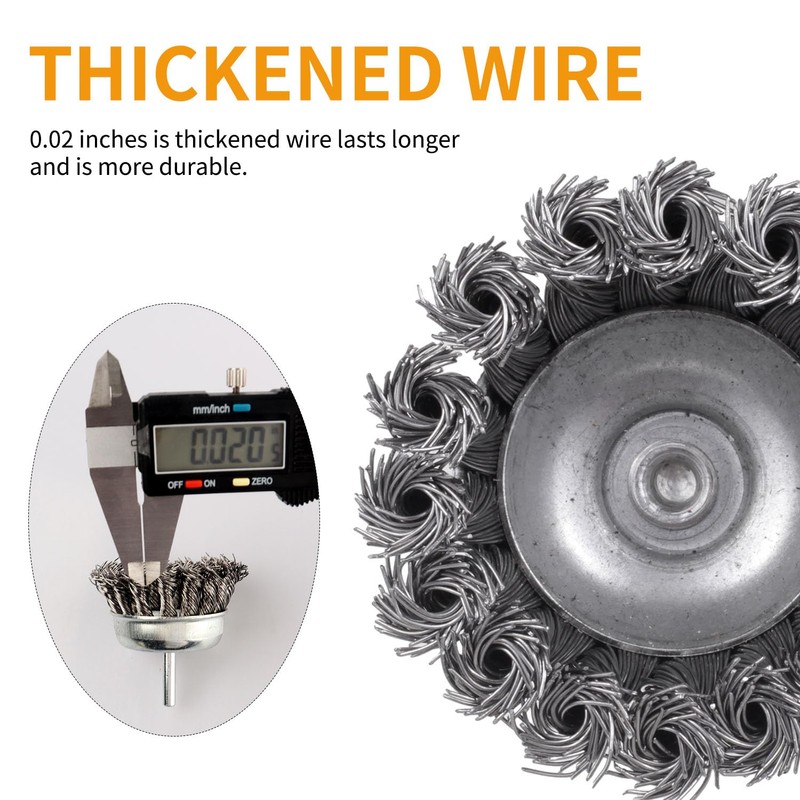AOKLIT 7 Pack Twist Knot Wire Wheel Brush Crimped Cup