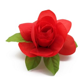 Hawaii Luau Party Artificial Fabric Gardenia Hair Clips Red