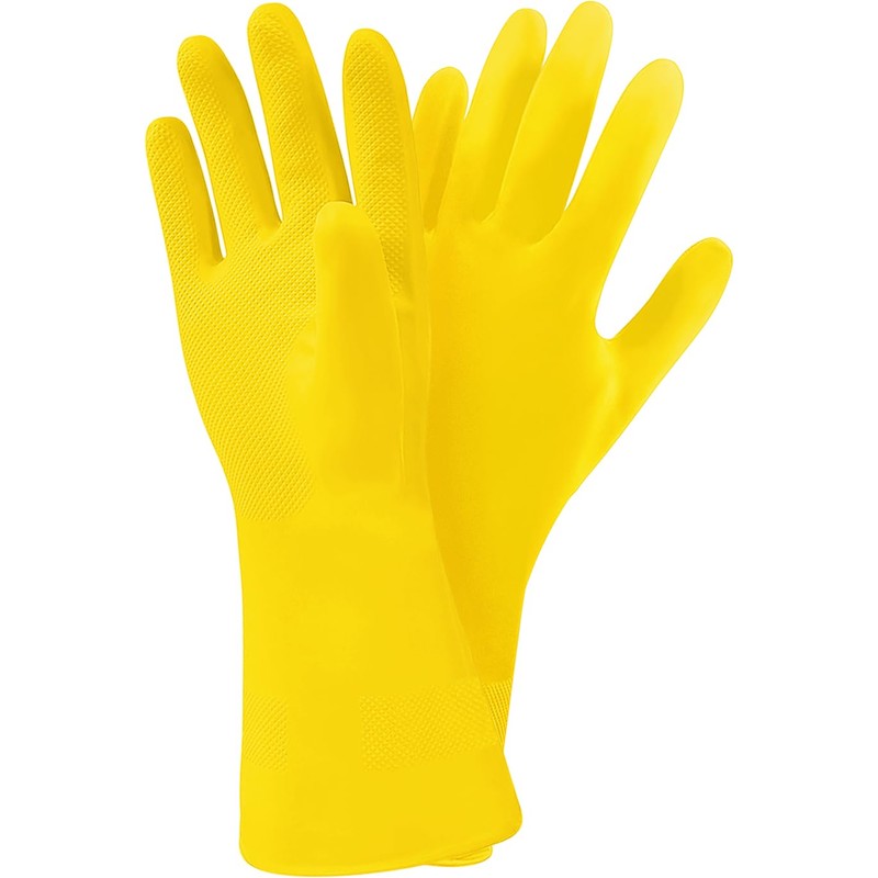 SteadMax 3/6 Pairs Cleaning Gloves, Reusable Natural Rubber Dish Gloves,
