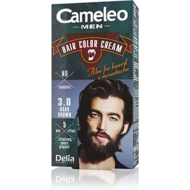 Cameleo For Men - Permanent Hair Dye, Hair Dye, Dark Brown Colour for Hair, Beard & Moustache, Colour Effect in 5 Minutes, Cover Grey Hair, Ammonia Free, 30 ml