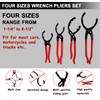 CAROTUPY 5Pcs Adjustable Oil Filter Pliers Set, Universal Oil Filter