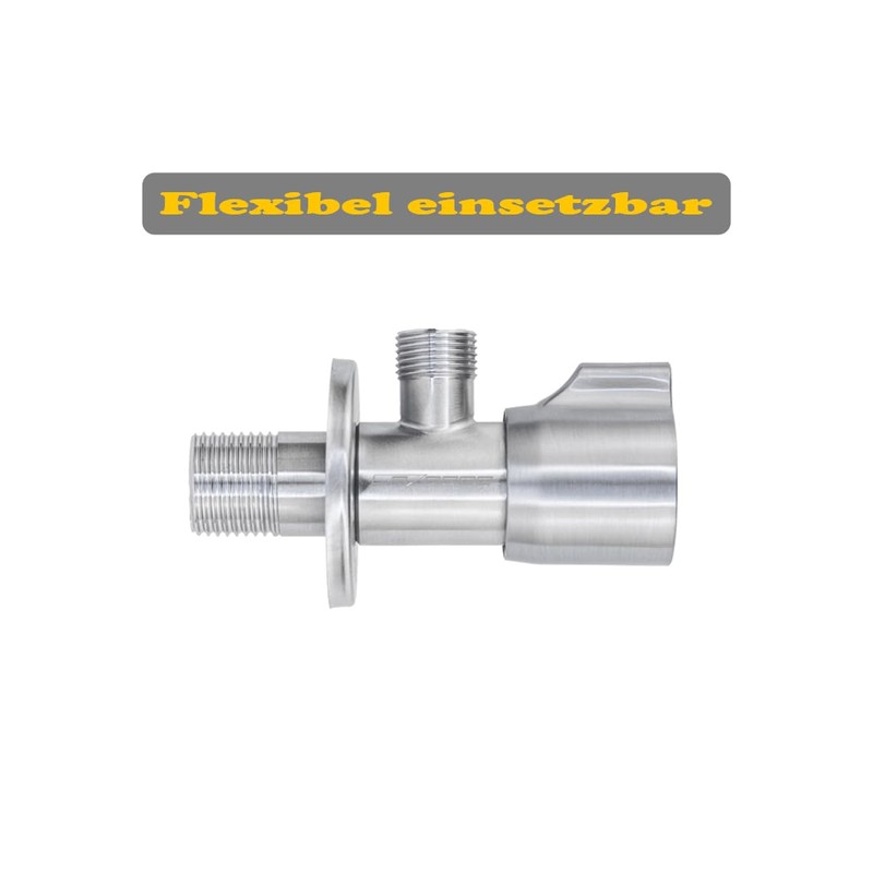 Lazardo Set of 2 angle valves made of stainless steel
