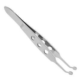 Meibomian Gland Expressor, Stainless Steel Eyelid Massage Tweezer with Positioning Pin, Eyelid Gland Blockage Unblocking Physiotherapy Tools, Eyeli-d Expressor for Dry Eyes(SIZE:3x4mm/0.12x0.16inch)