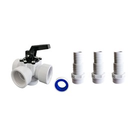 PoolSun 3-Way Valve Pool Adapter for Heat Pump Hose Connection 32 mm 38 mm