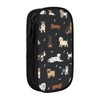 Perinsto Cute Dogs Animals Pencil Case Big Capacity Multi Compartment