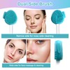 MUIIGOOD Blue Silicone Face Scrubber Face Mask Brush Exfoliating Lip