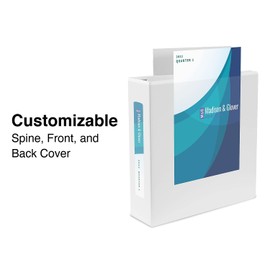 Staples Heavy Duty 5-inch 3-Ring View Binder with D-Rings and Four Interior Pockets, White, 2/Pack (ST56267-CCVS)