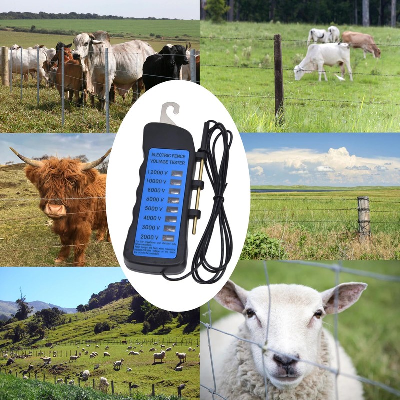 CHICIRIS Probador de Voltaje de Cerca Eléctrica, Medidor de Voltaje