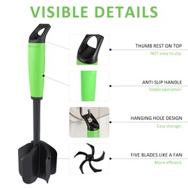 Ourokhome Kitchen Meat Breaker Crumbler, Hamburger Ground Beef Chopper for Kitchen, Heat Resistant and Stable Operation Meat Cooking Utensil, Great for Mixing and Stirring Fruit Juice, Green