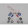 CR-MOESANCO White Compact Mixer Tap + Stainless Steel Clamp for