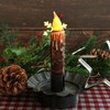 CVHOMEDECO. Real Wax Hand Dipped Battery Operated LED Timer Taper