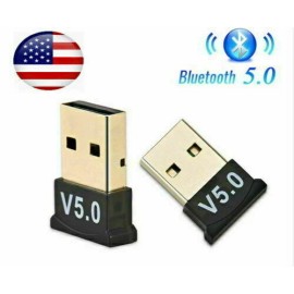 Unbranded NEW USB Bluetooth 5.0 Wireless Audio Music Stereo Adapter receiver USA LOT  - 2 Adapter