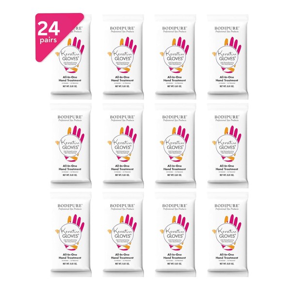 Bodipure All-In-1 Moisturizing Hand Mask Gloves (24 Pairs) – Keratin