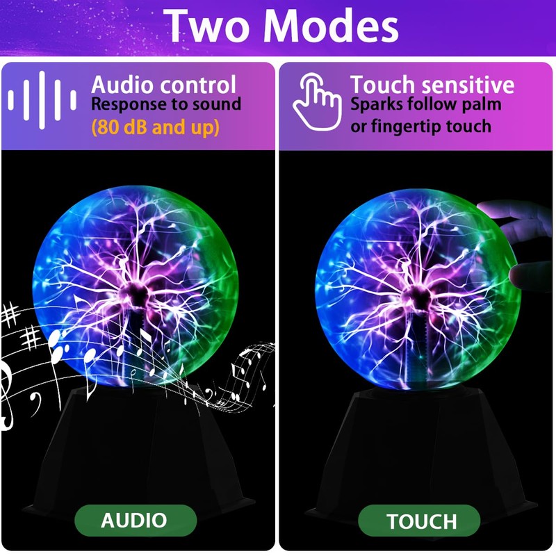 Plasma Ball 15 cm Magic Sphere Ball Light Touch and