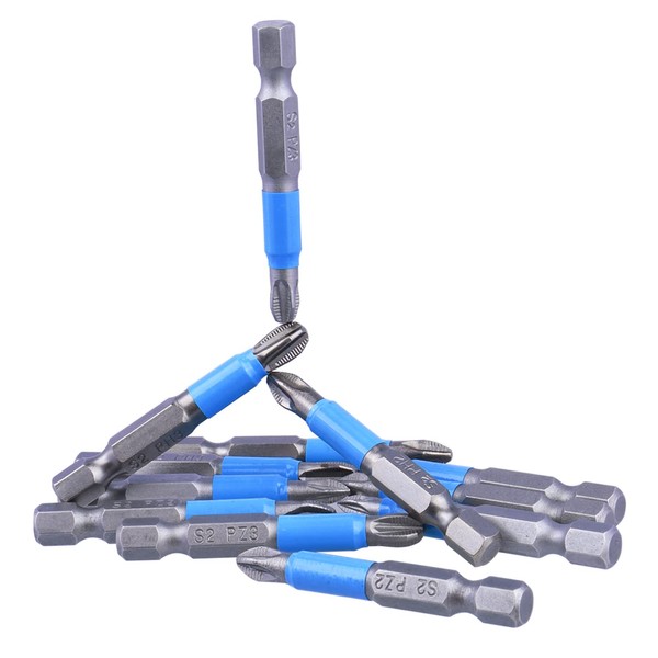 Bestgle 12 Pcs Anti Slip Magnetic Phillips & Pozidriv Screwdriver