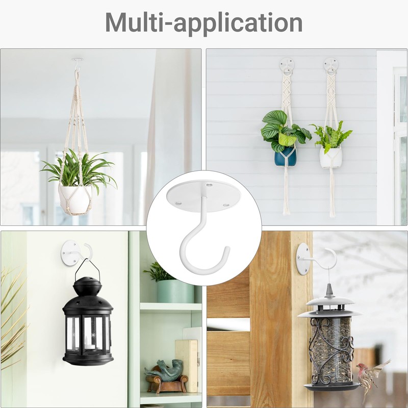Mkono Ceiling Hooks for Hanging Plants, Metal Plant Hanger Bracket