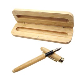DIYCUT Bambus Füllfederhalter, Vintage Füllfederhalter mit Handgefertigter Bambuskiste, Natürliches Holz Schreibtischset, Schreibset, (Premium Federn) für Büro, Geschenk, Schule