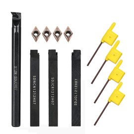 Juego de 4 brocas de carburo indexables de 1/2 pulgadas con 4 piezas DCMT21.51 de carburo indexable