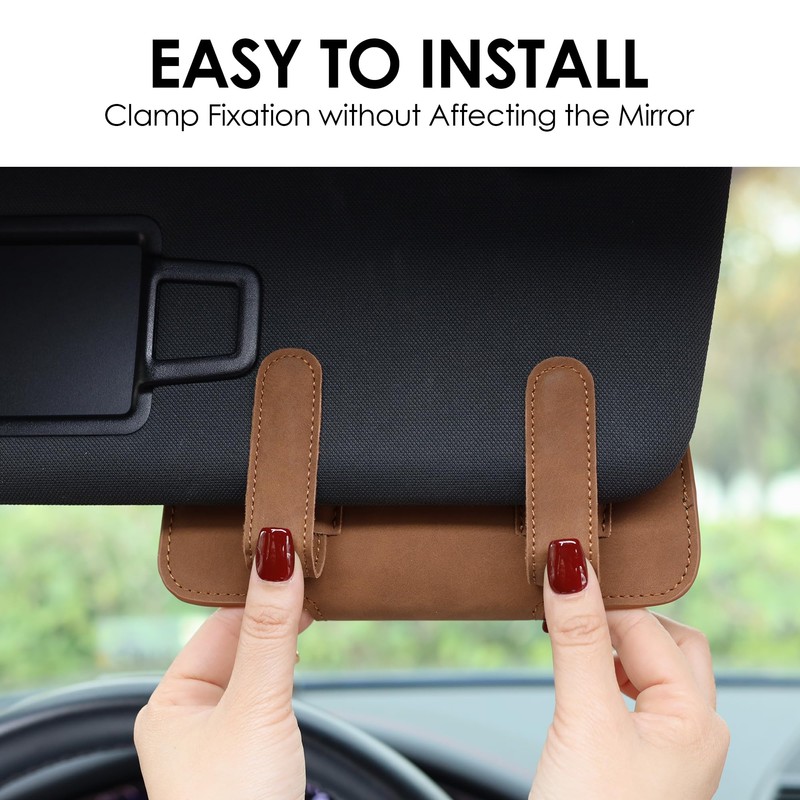 COOLYOUTH Sunglass Holder for Car Visor Car Sunglass Holder Glasses