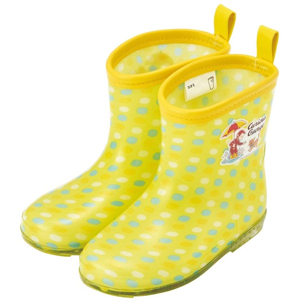 Skater RIBT16-A Curious George 23 Rain Boots, Shoes, Rain Boots, For Kids, With Reflective Tape, 6.3 inches (16 cm)