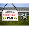 schilderkreis24 - Tin Signs HERE WOHNT EIN Stuttgart Fan Hanging