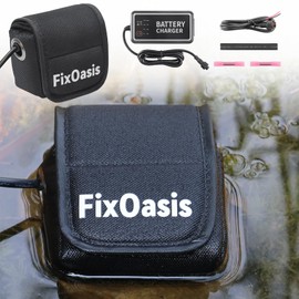 FixOasis High-Capacity Fish Finder Battery and Charger Kit,Compact & Portable for Kayak,Compatible with GPS,Fish Finders,and Most 12V Electronics,with a Reusable Lifespan of at Least 5 Years