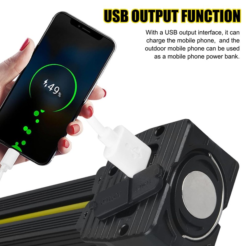 YuuFcy Gym Lamp for Posing,Portable Magnetic Led Flashlight with Hanging