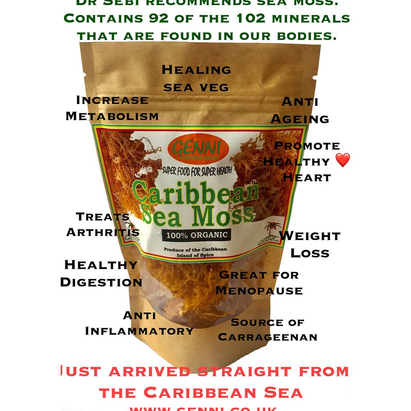 Wild crafted Sea Moss (Irish moss) from the pristine Caribbean